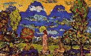Maurice Prendergast Blue Mountains oil painting